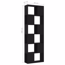 vidaXL Book Cabinet Room Divider Privacy Screen Organiser Bookcase Highboard - black