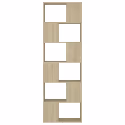 vidaXL Book Cabinet Room Divider Sonoma Oak Engineered Wood Home Bookcase - Additional view 5