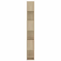 vidaXL Book Cabinet Room Divider Sonoma Oak Engineered Wood Home Bookcase - Additional view 6