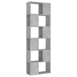 vidaXL Book Cabinet Room Divider Privacy Screen Organiser Bookcase Highboard - concrete grey