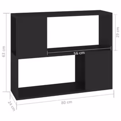vidaXL TV Cabinet Black Engineered Wood Plasma Hifi Stereo Cabinet TV Stand - Additional view 4