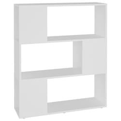 vidaXL Book Cabinet Room Divider Engineered Wood Privacy Screen - white, 80 x 24 x 94 cm