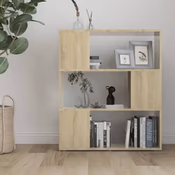 vidaXL Book Cabinet Room Divider Engineered Wood Privacy Screen - sonoma oak, 80 x 24 x 94 cm