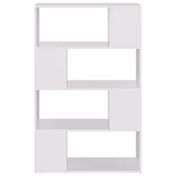 vidaXL Book Cabinet Room Divider Engineered Wood Privacy Screen - white, 80 x 24 x 124.5 cm - Additional view 4