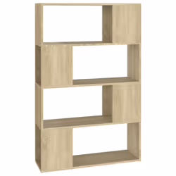vidaXL Book Cabinet Room Divider Engineered Wood Privacy Screen - sonoma oak, 80 x 24 x 124.5 cm