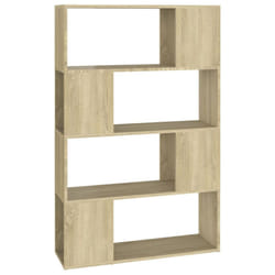 vidaXL Book Cabinet Room Divider Engineered Wood Privacy Screen - sonoma oak, 80 x 24 x 124.5 cm