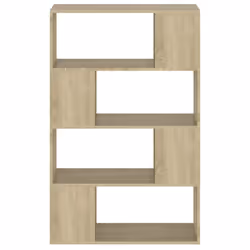 vidaXL Book Cabinet Room Divider Engineered Wood Privacy Screen - sonoma oak, 80 x 24 x 124.5 cm - Additional view 4