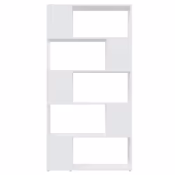 vidaXL Book Cabinet Room Divider White Chipboard Home Bookcase Side Cabinet
