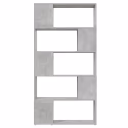 vidaXL Book Cabinet Room Divider Concrete Grey Engineered Wood Bookcase Shelf - Additional view 3