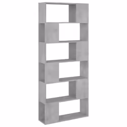 vidaXL Book Cabinet Room Divider Concrete Grey Engineered Wood Privacy Screen