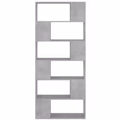 vidaXL Book Cabinet Room Divider Concrete Grey Engineered Wood Privacy Screen
