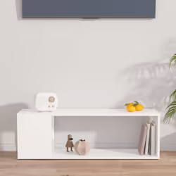 vidaXL TV Cabinet White Engineered Wood Indoor Book Plasma Stereo Hifi Cabinet - Additional view 5