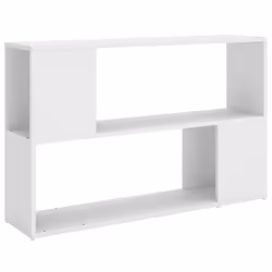 vidaXL Book Cabinet White Engineered Wood Bookcase Room Divider Standing Shelf
