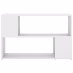 vidaXL Book Cabinet White Engineered Wood Bookcase Room Divider Standing Shelf