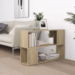 vidaXL Book Cabinet Sonoma Oak Engineered Wood Room Divider Standing Shelf - Additional view 6