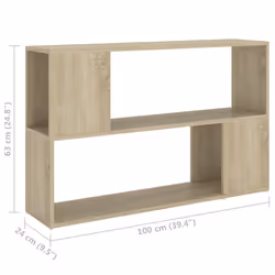 vidaXL Book Cabinet Sonoma Oak Engineered Wood Room Divider Standing Shelf - Additional view 7
