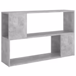 vidaXL Book Cabinet Concrete Grey Engineered Wood Room Divider Standing Shelf