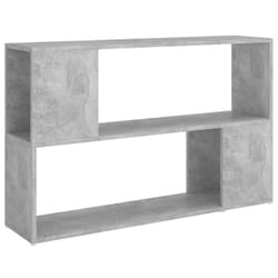 vidaXL Book Cabinet Concrete Grey Engineered Wood Room Divider Standing Shelf