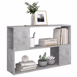 vidaXL Book Cabinet Concrete Grey Engineered Wood Room Divider Standing Shelf - Additional view 5
