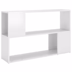 vidaXL Book Cabinet High Gloss White Engineered Wood Standing Shelf Furniture
