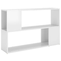 vidaXL Book Cabinet High Gloss White Engineered Wood Standing Shelf Furniture