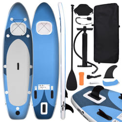 vidaXL Inflatable Stand Up Paddle Board Set Paddleboard Multi Sizes/Colours - sea blue, 300 x 76 x 10 cm
