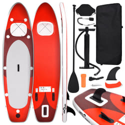 vidaXL Inflatable Stand Up Paddle Board Set Paddleboard Multi Sizes/Colours - red, 300 x 76 x 10 cm