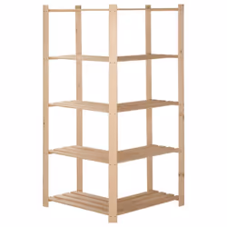 vidaXL Solid Pinewood 5-Tier Storage Corner Rack Home Garage Storage Units