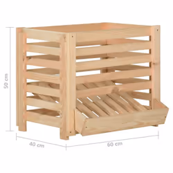vidaXL Solid Pinewood Potato Box Kitchen Storage Container Bins Onion Box - Additional view 7