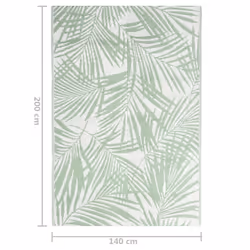 vidaXL Outdoor Carpet Garden Rug Carpet Patio Mat Area Rug Balcony Blanket PP - green, 140 x 200 cm