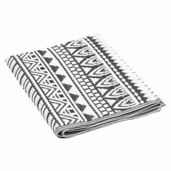 vidaXL Outdoor Carpet Garden Rug Carpet Patio Mat Area Rug Balcony Blanket PP - black and white, 120 x 180 cm - Additional view 4