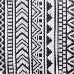 vidaXL Outdoor Carpet Garden Rug Carpet Patio Mat Area Rug Balcony Blanket PP - black and white, 120 x 180 cm - Additional view 5