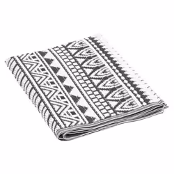 vidaXL Outdoor Carpet Garden Rug Carpet Patio Mat Area Rug Balcony Blanket PP - black and white, 190 x 290 cm - Additional view 4