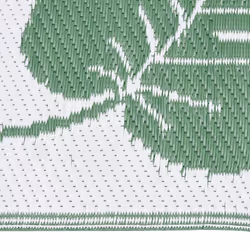 vidaXL Outdoor Carpet Garden Rug Carpet Patio Mat Area Rug Balcony Blanket PP - green leaf pattern, 120 x 180 cm - Additional view 2