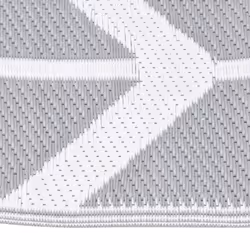 vidaXL Outdoor Carpet Garden Rug Carpet Patio Mat Area Rug Balcony Blanket PP - white and grey, 160 x 230 cm - Additional view 2
