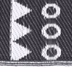 vidaXL Outdoor Carpet Garden Rug Carpet Patio Mat Area Rug Balcony Blanket PP - black pattern, 120 x 180 cm - Additional view 2