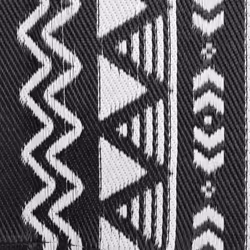vidaXL Outdoor Carpet Garden Rug Carpet Patio Mat Area Rug Balcony Blanket PP - black pattern, 120 x 180 cm - Additional view 5