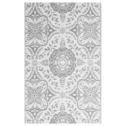 vidaXL Outdoor Carpet Garden Rug Carpet Patio Mat Area Rug Balcony Blanket PP - light grey, 140 x 200 cm