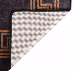 vidaXL Rug Washable Black and Gold Anti Slip Living Room Floor Carpet Area Rug - Additional view 2