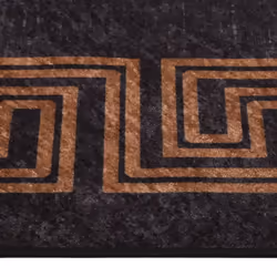 vidaXL Rug Washable Black and Gold Anti Slip Living Room Floor Carpet Area Rug - Additional view 4