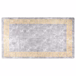 vidaXL Rug Washable Grey Anti Slip Living Room Decor Floor Carpet Area Rug