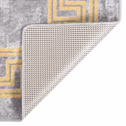 vidaXL Rug Washable Grey Anti Slip Living Room Decor Floor Carpet Area Rug