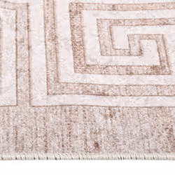 vidaXL Rug Washable Beige Anti Slip Living Room Decor Floor Carpet Area Rug