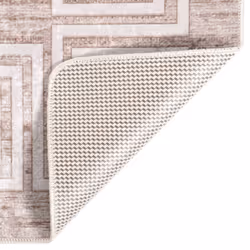 vidaXL Rug Washable Beige Anti Slip Living Room Decor Floor Carpet Area Rug - Additional view 4