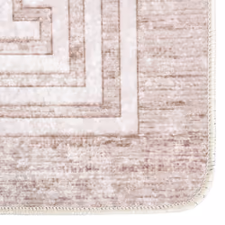 vidaXL Rug Washable Beige Anti Slip Living Room Decor Floor Carpet Area Rug