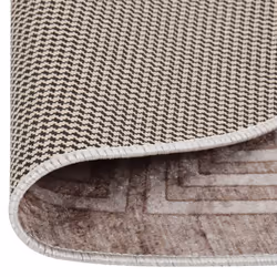 vidaXL Rug Washable 120 cm Beige Anti Slip Living Room Carpet Floor Mat Rug - Additional view 2