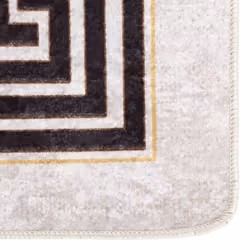 vidaXL Rug Washable 80x150 cm Light Beige Anti Slip Living Room Carpet Mat - Additional view 2