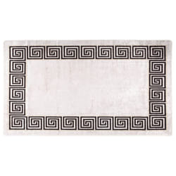 vidaXL Rug Washable Light Beige Anti Slip Living Room Floor Carpet Area Rug