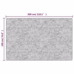 vidaXL Rug Washable Light Beige Anti Slip Living Room Floor Carpet Area Rug - Additional view 4