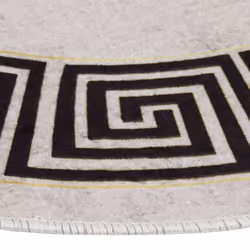vidaXL Rug Washable Ï120 cm Light Beige Anti Slip Floor Carpet Mat Area Rug
